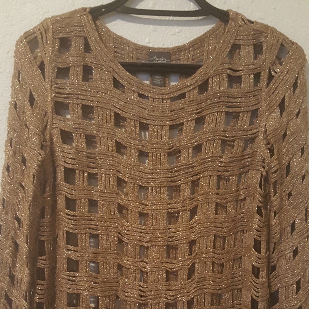 Travelers Collection by Chicos Sweater Crochet